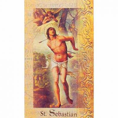 Biography Holy Card Of Saint Sebastian (20 Pack) - 846218010505 - F5-540