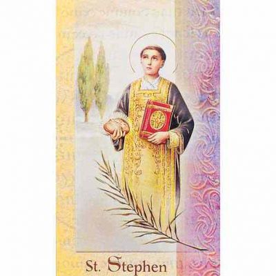 Biography Holy Card Of Saint Stephen (20 Pack) - 846218028029 - F5-546