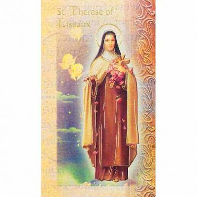 Biography Holy Card Of Saint Therese Of Liseaux (20 Pack) - 846218010482 - F5-341