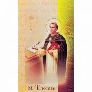 Biography Holy Card Of Saint Thomas Aquinas (20 Pack)