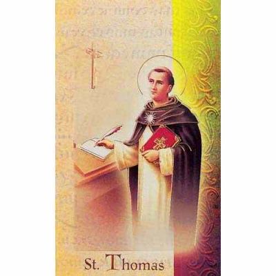 Biography Holy Card Of Saint Thomas Aquinas (20 Pack) - 846218028036 - F5-552