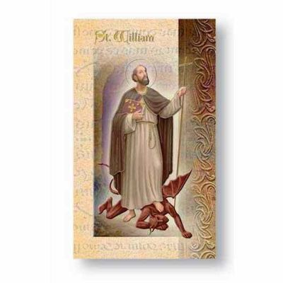 Biography Holy Card Of Saint William (20 Pack) - 846218039599 - F5-564