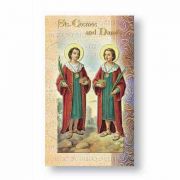 Biography Holy Card Of Saints Cosmos And Damian (20 Pack)
