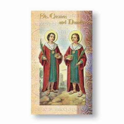 Biography Holy Card Of Saints Cosmos And Damian (20 Pack) - 846218039667 - F5-427