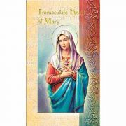 Biography Holy Card Of The Immaculate Heart Of Mary (20 Pack)