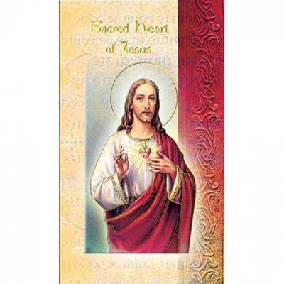 Biography Holy Card Of The Sacred Heart (20 Pack) - 846218010758 - F5-154
