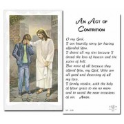 100pk - Boy Act Of Contrition  Prayer-Card w/Gold Edges 100 Pack