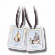 Brown Scapular With Brown Cords (24 Pack)