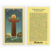 25pk - Saint Francis Canticle of All Creatures Laminated Holy Card  Pk 25