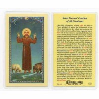 25pk - Saint Francis Canticle of All Creatures Laminated Holy Card  Pk 25