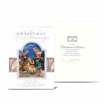 Christmas Nativity With Drummer Boy Cards - (Pack Of 2) -  - CC-8101BX