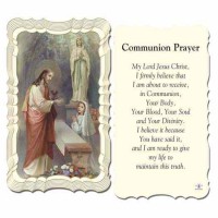 50pk - Communion Girl 2 x 4 inch Prayer-Card - (Pack of 50)