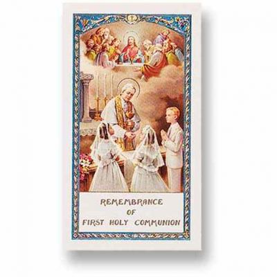 Communion Prayer Boy And Girl Laminated 2 x 4 inch Holy Card (50 Pack) - 846218013988 - E24-697