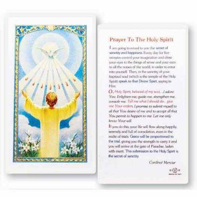 Confirmation - Holy Spirit Prayer Laminated 2 x 4in Holy Card (2 Pack) - 846218014404 - E24-660