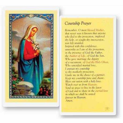 Courtship Prayer Laminated 2 x 4 inch Holy Card (50 Pack) - 846218013377 - E24-736
