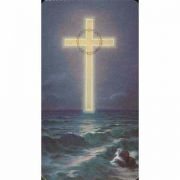 Cross On The Ocean 2 x 3.75 inch Holy Card - (Pack of 100)