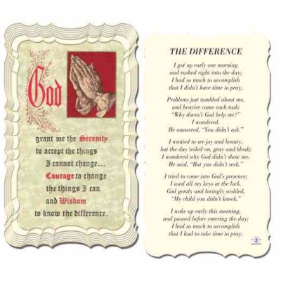 Difference 2 x 4 inch Holy Card - (Pack of 50) - 846218009011 - G50-700