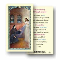 25pk - Divine Mercy 3 o"clock Prayer Laminated Holy Card  Pk 25