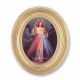 Divine Mercy Gold Stamped Print In Oval Gold Leaf Frame - (Pack Of 2) -  - 451G-123