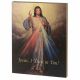 Divine Mercy Large Gold Embossed Plaque on a 1 inch Thick Wood Board - 846218051515 - 520-123