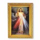 Divine Mercy Lithograph w/Antique Gold Frame w/Carved Edge (2 Pack) - 846218085343 - 461-124