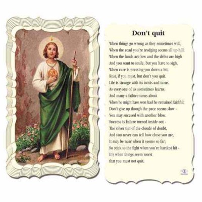 Don t Quit Holy Card 2 x 4 inch - (Pack of 50) - 846218006119 - G50-325