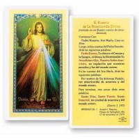 25pk - El Rosario De La Misericordia Laminated Holy Card Pk 25