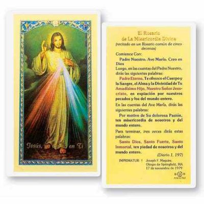 El Rosario De La Misericordia 2 x 4 inch Holy Card (50 Pack) - 846218017283 - S24-123
