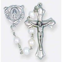 Genuine Fresh Water Pearl White Handcrafted Rosary