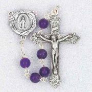 Genuine Gem Stone Amethyst Beads Handcrafted Rosary