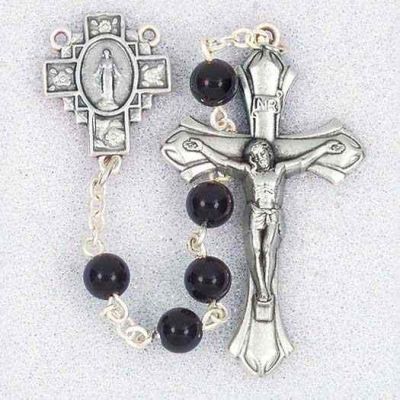 Genuine Gem Stone Onyx Beads Handcrafted Rosary - 846218012424 - 185OX