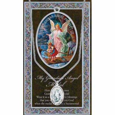 Genuine Pewter Guardian Angel Medal (2 Pack) - 846218036062 - 950-350