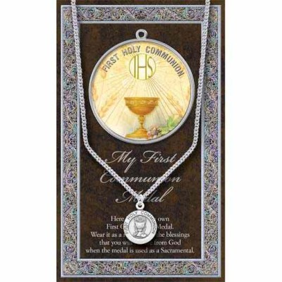 Genuine Pewter Round Communion Medal (2 Pack) - - 950-695 Genuine Pewter Round Communion Medal (2 Pack) - - 950-695