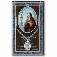 Genuine Pewter Saint Clare of Assisi Medal