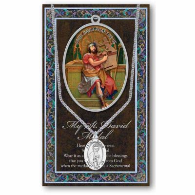 Genuine Pewter Saint David Medal (2 Pack) - 846218040120 - 950-433
