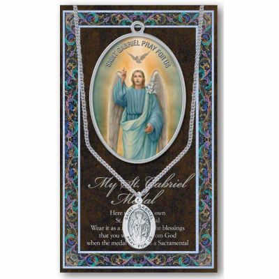 Genuine Pewter Saint Gabriel Medal (2 Pack) - 846218040199 - 950-445