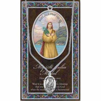Genuine Pewter Saint Julia Medal (2 Pack) - 846218039131 - 950-458