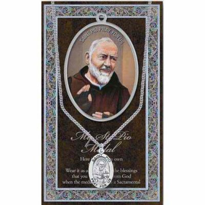 Genuine Pewter Saint Pio Medal (2 Pack) - 846218038226 - 950-522