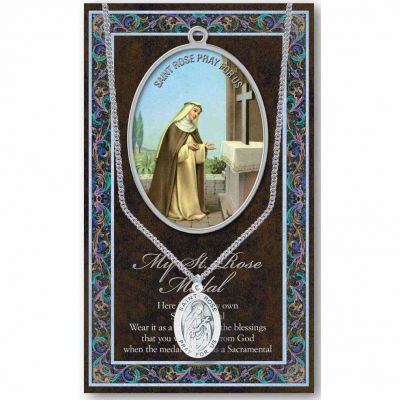 Genuine Pewter Saint Rose Medal (2 Pack) - 846218040205 - 950-538
