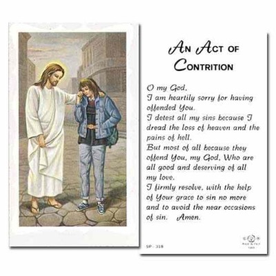 Girl Act Of Contrition 2 x 4 inch Holy Card - (Pack of 100) - 846218008748 - 5P-318 Girl Act Of Contrition 2 x 4 inch Holy Card - (Pack of 100) - 846218008748 - 5P-318