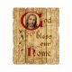 God Bless Our Home 11 1/4x14" Vintage Plaque With Hanger -  - 2549-387