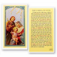 25pk - God"s Child and Yours Laminated Holy Card  Pk 25