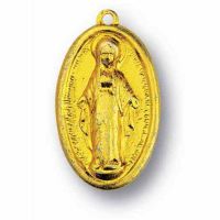 Gold Plated Miraculous Medal 1 inch (50 Pack)