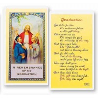 25pk - Graduation with Prayer for Future Laminated Holy Card  Pk 25