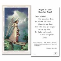 100pk - Guardian Angel 2 x 4 in. Prayer-Card - (Pack of 100)