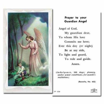 Guardian Angel 2 x 4 inch Holy Card - (Pack of 100) - 846218003750 - 5P-038