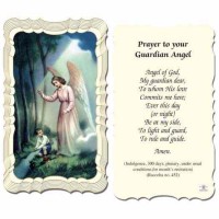 50pk - Guardian Angel Prayer-Card 2 x 4 inch - (Pack of 50)