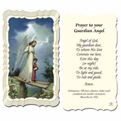 Guardian Angel Holy Card 2x4 inch - (Pack of 50) - 846218008878 - G50-802