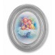 Guardian Angels Gold Stamped Print In Oval Silver Leaf Frame - 2Pk -  - 451S-351