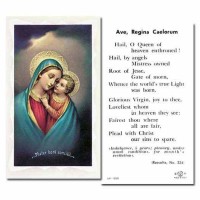 100pk - Hail Queen Of Heaven 2 x 4 inch Prayer-Card - (Pack of 100)